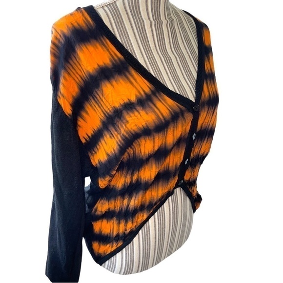 Jealous Tomato sweater, size M, lightweight, sheer, longer in back, poly/rayon - Picture 2 of 5